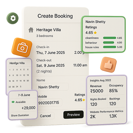 Reservation management dashboard for vacation rentals